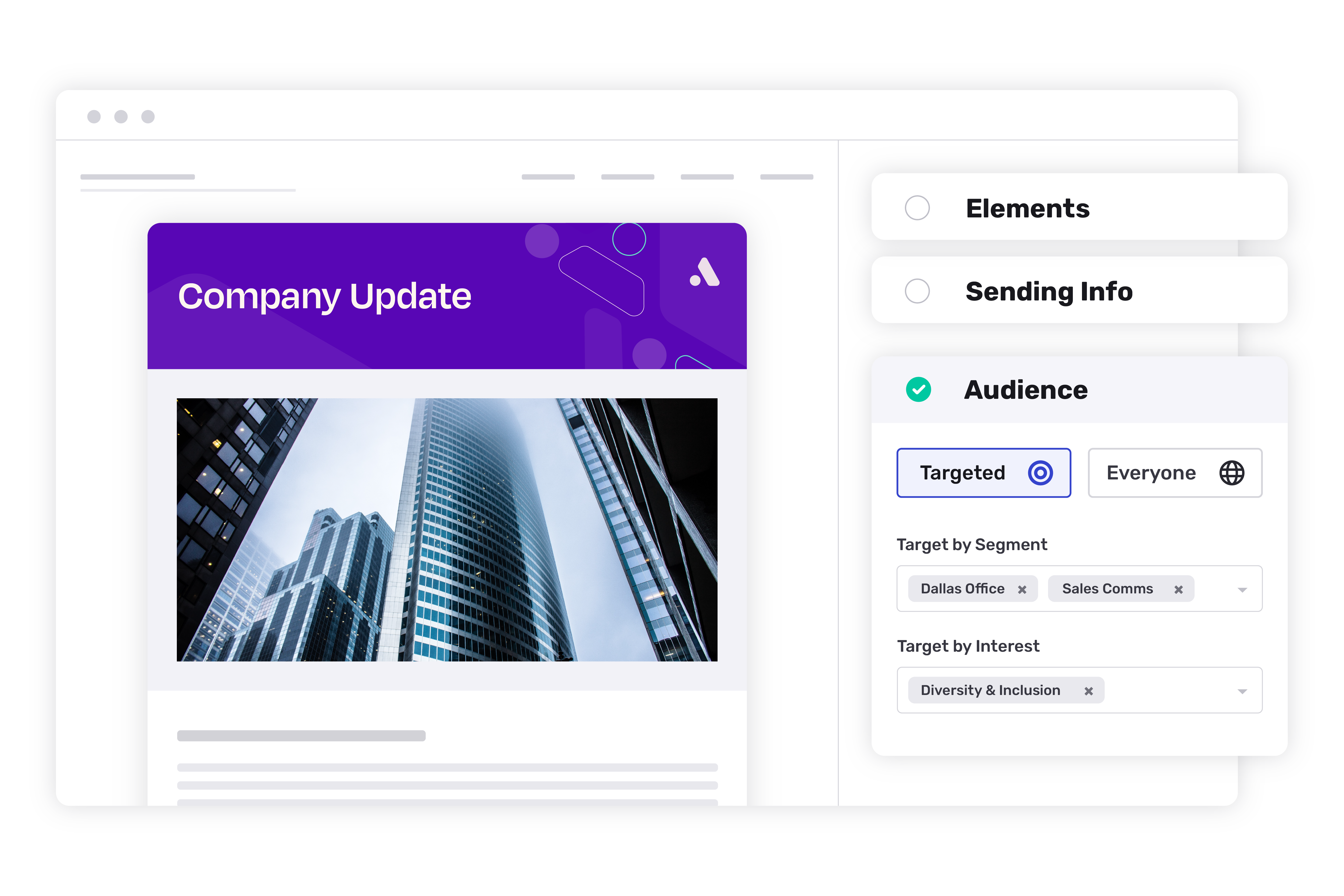 email blasts - audience manager